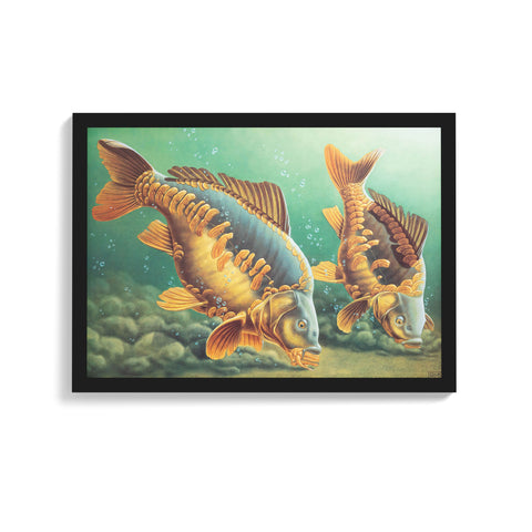 A3 Framed Heads Down Fins Up